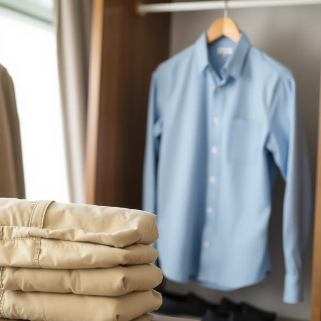 Jakie spodnie pasują do błękitnej koszuli?