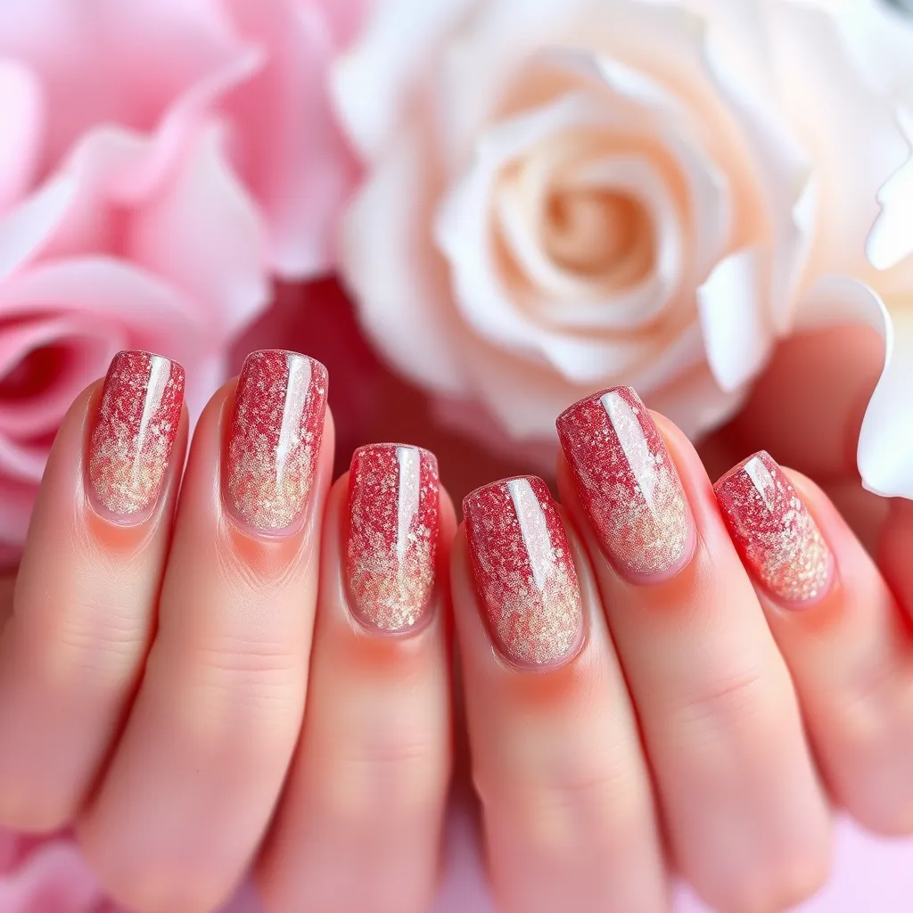 Paznokcie z brokatem ombre – trendy i inspiracje