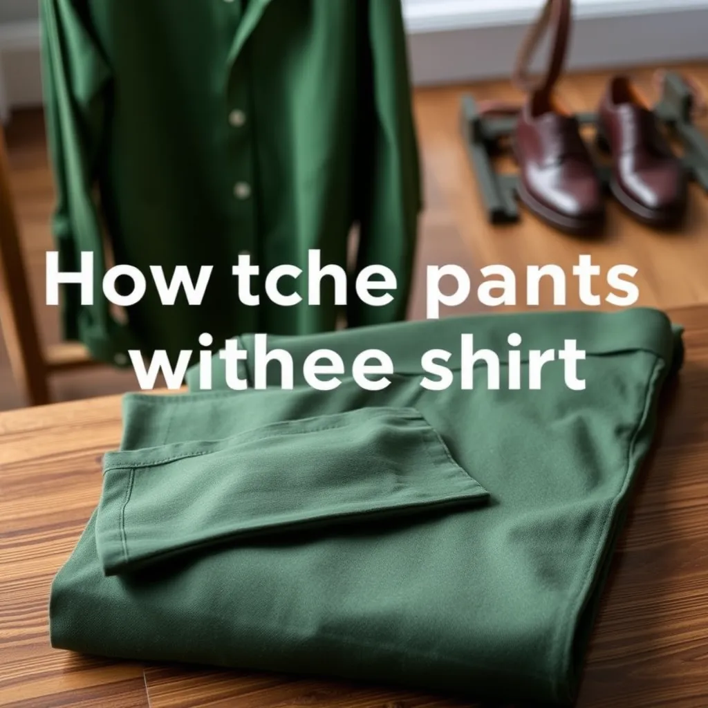 Dobieranie spodni do zielonej koszuli – poradnik