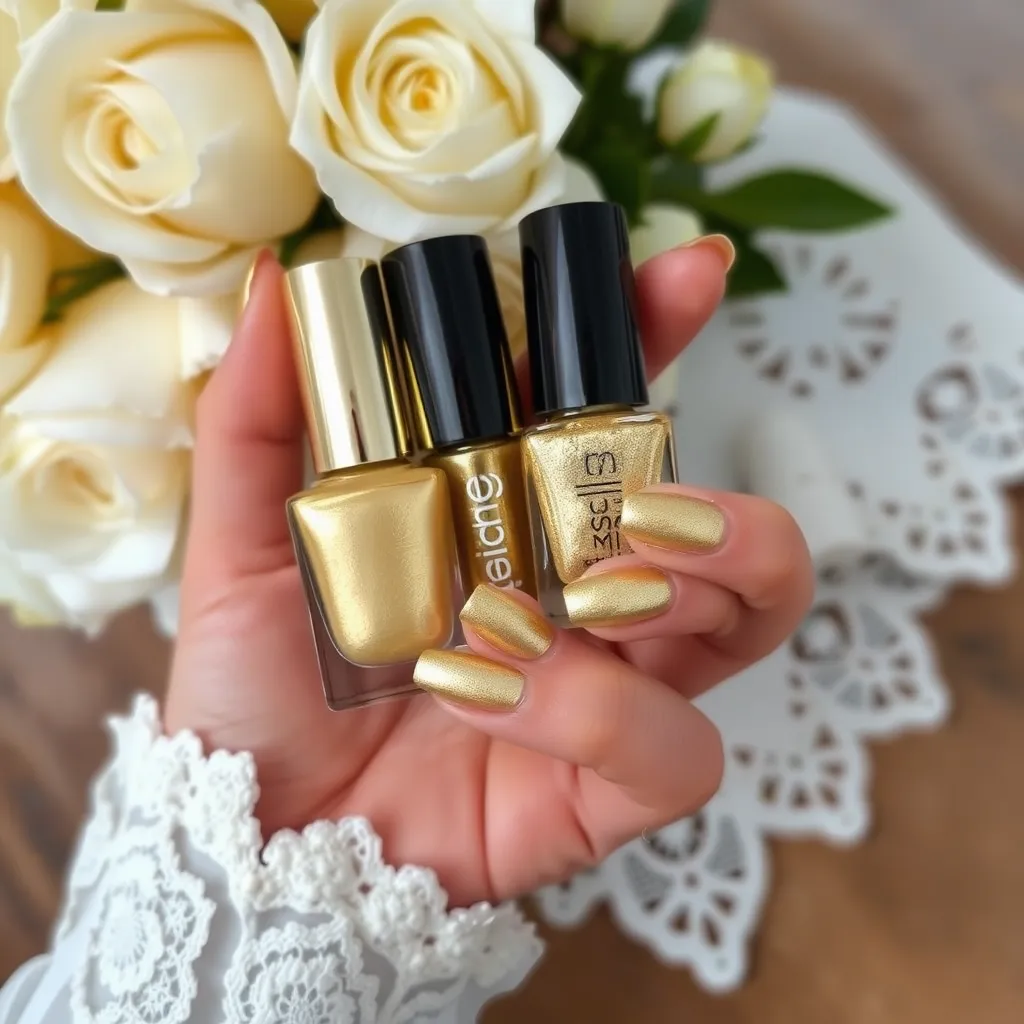 Jak wybrać paznokcie ślubne ze złotem?