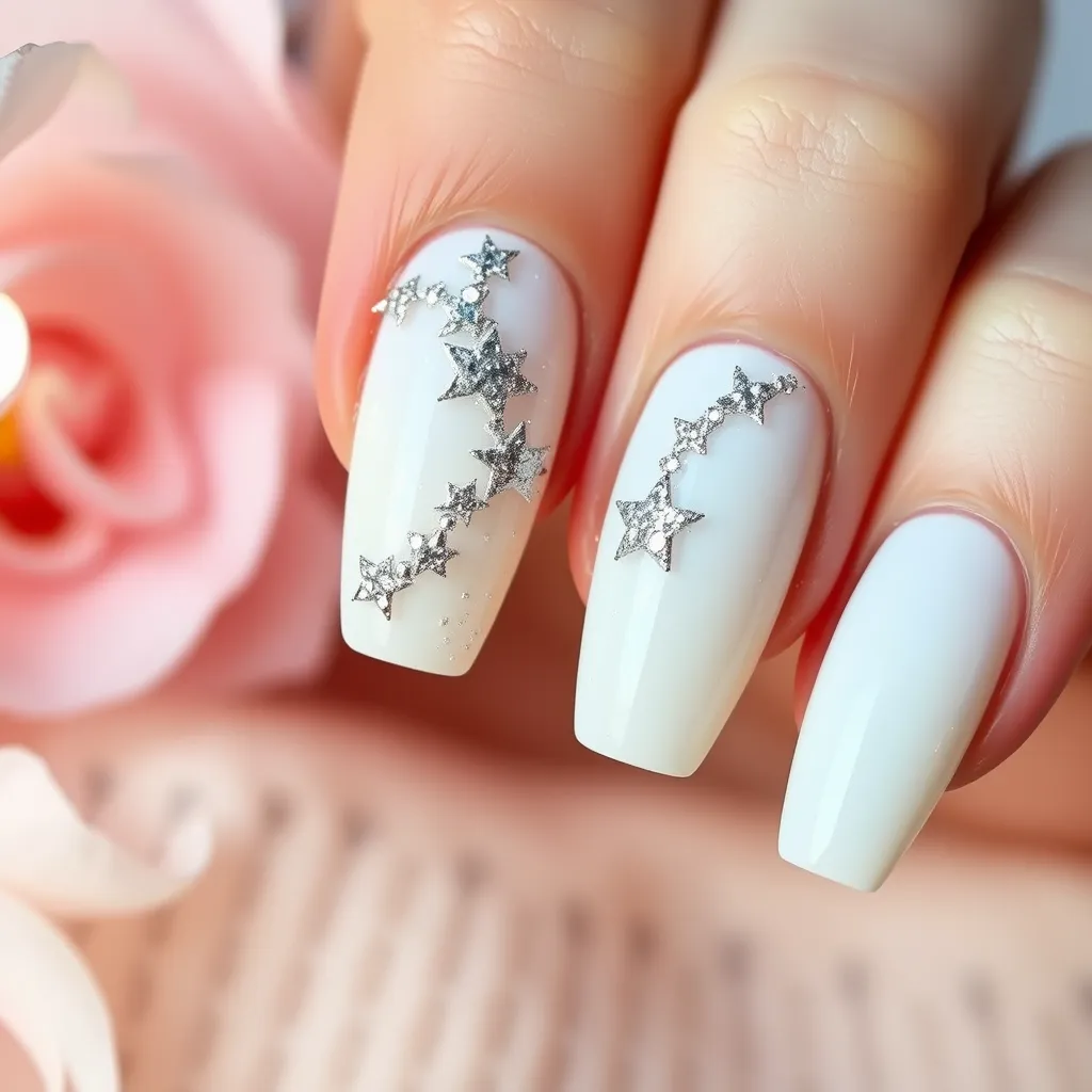 Mleczne paznokcie z brokatem – jakie wzory wybrać?